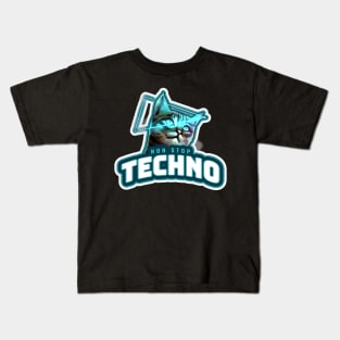 TECHNO  - Non Stop Kitty Kids T-Shirt